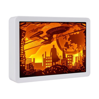 Décor mural 3D en acrylique, artisanat décoratif, film d'art, étoile, vente en gros,