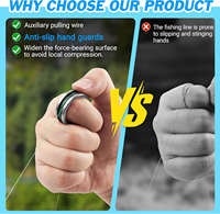Lot de 2 outils de nouage de nœuds de pêche en alliage avec anneau de traction de ligne et protection des mains en silicone, aide au nouage FG GT pour ligne tressée