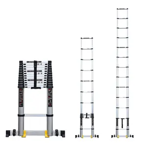 5.8m Modern Loft 15FT 15Steps Aluminum Insulation Industrial Heavy Duty Telescopic Ladders