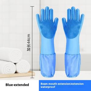 Guantes de baño de silicona ecológicos para perros y gatos Guantes de goma protectores antideslizantes para lavado de mascotas - Product Image 4