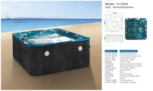 Vasca da Bagno Idromassaggio HG di Alta Qualità per Interni, Vasca Freestanding in Acrilico per 4-5 Persone, <span class=keywords><strong>Spa</strong></span> - Product Image 2