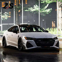 Pare-chocs de voiture en gros d'usine ZS avec lèvre avant en Fiber de carbone pour Audi A7 C8 2019-2024 Kits de carrosserie de lifting automatique RS7 ABT modifiés