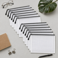 Pochette de classement A4 transparente grande capacité en PVC à fermeture éclair pour manuels scolaires, papiers et fournitures de bureau – Vente directe usine