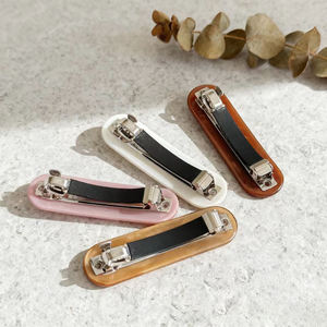 กิ๊บติดผมอะซิเตทแบบมินิมอลสไตล์ฝรั่งเศส ขนาด 8.5 ซม. กิ๊บติดผมแบบมีโลโก้สั่งทำ กิ๊บติดผมแบบครึ่งหัว กิ๊บหนีบ<span class=keywords><strong>ผม</strong></span>ขายส่ง - Product Image 2