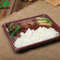 Boîte à Bento japonaise jetables, ml, compartiments, pour Restaurant