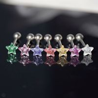 Piercing de langue Hiphop Star en acrylique, bijou de langue en améthyste pour mariages/anniversaires, vente en gros, exportation