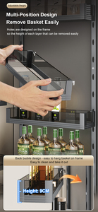 HNOSS رفوف تخزين سلة مخزن قابلة للتعديل وحدة تخزين زجاجية طويلة وحدة مخزن - Product Image 5