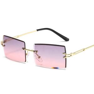 Venta caliente Street <span class=keywords><strong>Beat</strong></span> Gafas de sol 2024 Hombres Moda Espejo cuadrado sin montura Ligero Cómodo Protección UV - Product Image 1