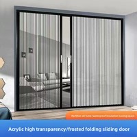 Porte pliante transparente en PVC moderne avec fonction coupe-vent, design gain de place, garantie de 3 ans