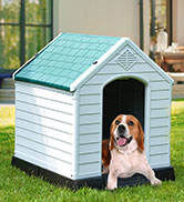 Groot Plastic Hondenhok Buiten Geïsoleerd Hondenhok Waterbestendig Eenvoudig Te Monteren Stevige Kennel Met Plastic Hondenhok - Product Image 3