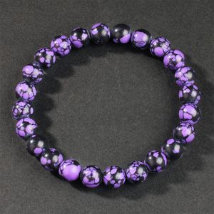 Purple Agate <b>Bracelet</b> for Women Natural Agate Stone <b>Beads</b> Handmade Jewelry Gift Meditative Reiki <b>Bracelet</b> for <b>Men</b> - Product Image 2