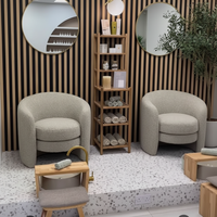 Fauteuil de pédicure portable rond en bois avec bain à remous pour salon de manucure et spa : confort et style
