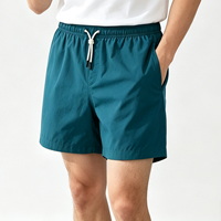 Shorts de volley vintage en coton 100 % teint et délavé pour homme, avec cordon de serrage à la taille, idéal pour la plage, la pêche et les loisirs en extérieur
