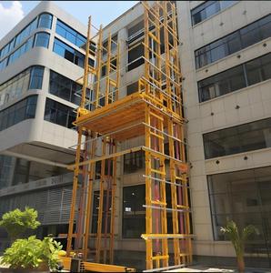 ลิฟต์ขนส่งสินค้าแบบรางคู่ 3 ชั้น 2 ชั้น สำหรับคลังสินค้า ลิฟต์ไฮดรอลิกสำหรับขนส่งสินค้าก่อสร้าง - Product Image 4