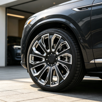 Jantes forgées monobloc JWYC neuves 5x112mm 16-23 pouces noires en alliage d'aluminium personnalisé, design concave 25mm, luxe et performance