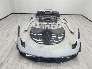 Para <span class=keywords><strong>Ferrari</strong></span> <span class=keywords><strong>458</strong></span> Italy Upgrade SP estilo medio fibra de carbono parachoques delantero parachoques trasero falda lateral capó tubo de escape Kit de cuerpo - Product Image 3