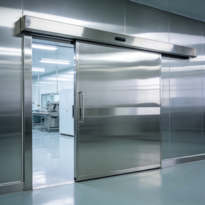 Portes coulissantes automatiques et manuelles en acier inoxydable pour salles blanches hospitalières - Product Image 5