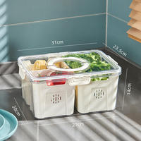 Caja de almacenamiento para refrigerador de calidad alimentaria con tapa transparente, caja de almacenamiento y conservación para cocina doméstica