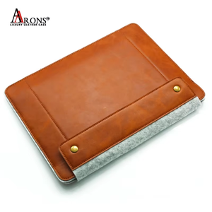 Étui pour tablette en cuir véritable marron Aaron, design tendance en feutre de laine, <span class=keywords><strong>protection</strong></span> antichoc, vente chaude, directement de l'usine, pour <span class=keywords><strong>iPad</strong></span> - Product Image 3