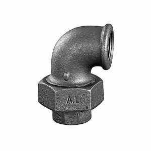 Cast Iron No. 95 Female x Female Flat Angle Fitting UA1 Gröditzer A.L. PVC Pipe Fittings PN16 Pressure NPT Thread 1 1/4 Inch