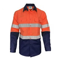 Chemise de travail haute visibilité en coton drill, personnalisée, pour mécaniciens et mineurs australiens, avec bandes réfléchissantes – Offre Spéciale