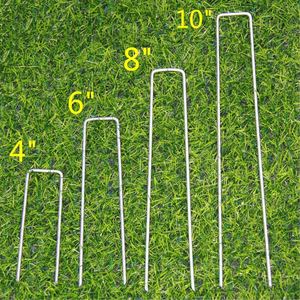 U-Shaped Galvanized Steel Metal Landscape Stakes Pegs Pins <strong>Spike</strong> for Weed <strong>Barrier</strong> Fabric Ground Cover &amp; Landscaping &amp; Tent - Product Image 3