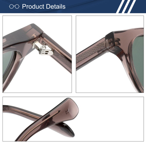 <span class=keywords><strong>Occhiali</strong></span> <span class=keywords><strong>da</strong></span> <span class=keywords><strong>Sole</strong></span> <span class=keywords><strong>Rotondi</strong></span> in Acetato Personalizzati con Logo, Lenti TAC UV400, Stile Vintage per Uomo e <span class=keywords><strong>Donna</strong></span> - Product Image 3