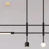 Lampe suspendue créative commerciale Jane, luminaire de bar long, style scandinave minimaliste, lampe suspendue extra longue pour restaurant