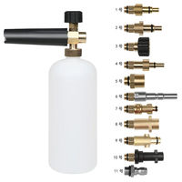 Lance à mousse réglable pour lavage auto avec adaptateurs à filetage mâle, pistolet moussant pour nettoyeur, divers outils de nettoyage