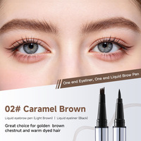 LIFE GIRLS OEM ODM Stylo double embout 2 en 1 pour sourcils et eye-liner, micro-liquide, waterproof, résistant à la transpiration, pointe fine