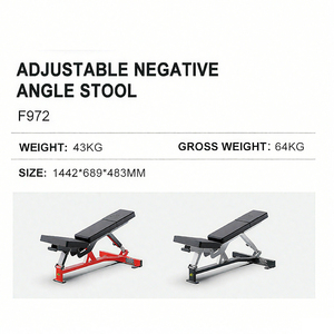Taburete de banco comercial, silla de Fitness de ángulo negativo con mancuernas, gimnasio en casa, tablero supino, taburete de gimnasio de ajuste para hombres - Product Image 2
