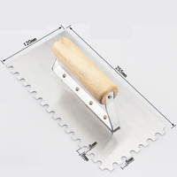 Truelle à plâtre avec dents, truelle à carrelage 250*120mm, truelle de maçon