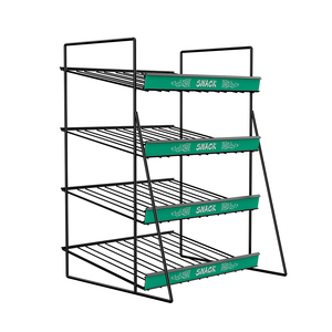 Expositor <span class=keywords><strong>de</strong></span> Metal Personalizado <span class=keywords><strong>de</strong></span> Cuatro Niveles para Bolsas <span class=keywords><strong>de</strong></span> Snacks, para Mostrador <span class=keywords><strong>de</strong></span> Caja, Estante para Exhibir Papas Fritas - Product Image 3