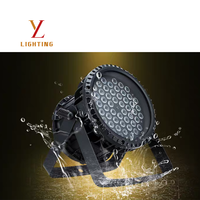 Projecteur PAR LED étanche 54x3W RGBW 3-en-1 180W IP65 9/10 canaux DMX512 en aluminium moulé sous pression pour scène