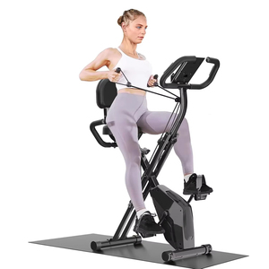 Écran LCD <span class=keywords><strong>pliable</strong></span> à 8 niveaux de résistance Vélo d'intérieur Spin Bike Entraînement physique à domicile avec capteurs de fréquence cardiaque - Product Image 1