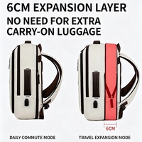 Mochila Multifuncional Casual Unisex Impermeable para Portátil Oxford, Expandible con USB, para Viajes de Negocios, Estudiantes y Computadora