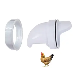 Gravity Feed Kit PP Poultry Chicken Drinkers And Feeders DIY Chicken Feeder Ports