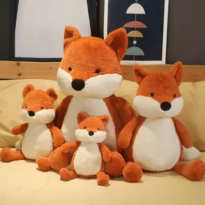 创意新款小娃娃森林宠物红色小狐狸毛绒玩具礼品房间装饰品毛绒动物玩具儿童生日礼物
