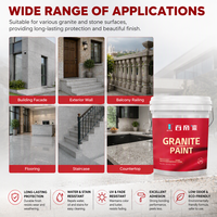 Peinture Granit Liquide, Émulsion Acrylique Pure, Finition Pierre Naturelle, Revêtement Décoratif pour Murs Extérieurs, Application au Pistolet