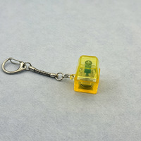 Porte-clés Fidget Coloré Transparent avec Capuchon de Clavier, Jouet Lumineux en Forme de Bouton de Clavier Mécanique, Pendentif Anti-Stress Cliquable pour Gamers
