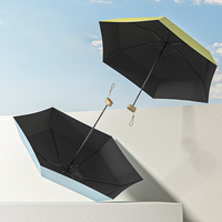 21 "6-Bone Flat 5 UPF Parapluie De Poche Pliant Ultra-Léger Épaissi Moderne Soleil Protection UV Fixe Morandi Color Scheme Adultes