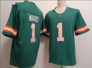 Camiseta de la NCAA al por Mayor, Disponible en Stock, Camiseta de Fútbol Americano de los Miami Hurricanes con Bordado Personalizado - Product Image 4