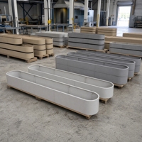 Pot de fleurs en métal sur mesure, segments modulaires soudés, verrouillage par vis pour projet paysager