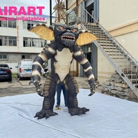 Modèle de chauve-souris gonflable de 3m de haut, ballon gonflable de personnage de monstre pour Halloween
