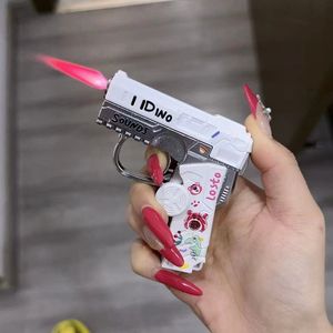 Folding Fidget Spinner Pistol Lighter Windproof Spinning Stress Relief Toy Unisex Gift 14 Years Up - Product Image 2