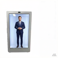 Machine publicitaire tout-en-un avec écran holographique 3D transparent, commande tactile et affichage virtuel de personne