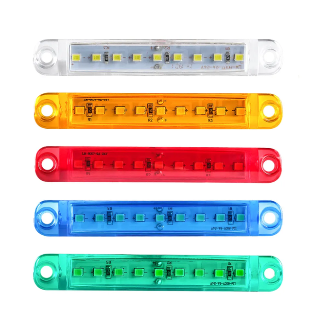 Waterproof 12V 24V Truck Side Marker Light 9SMD Led Truck Lights Side Light for Van Trailer Lorry