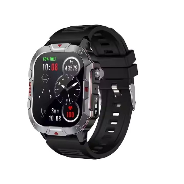 2026 New QX11 Three-Proof Outdoor Smart Watch for Men Silicone Strap Call Heart Rate Blood Pressure Monitor Sports Wristwatch