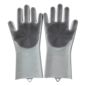 Gants de massage pour animaux de compagnie en silicone réutilisables et écologiques, brosse de toilettage pour nettoyer les poils de chiens et de chats, durable, imperméable, gant de <span class=keywords><strong>lavage</strong></span> - Product Image 4