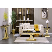 Table basse rectangulaire intelligente pour salon, en métal doré nordique, de luxe, moderne, en marbre, à vendre